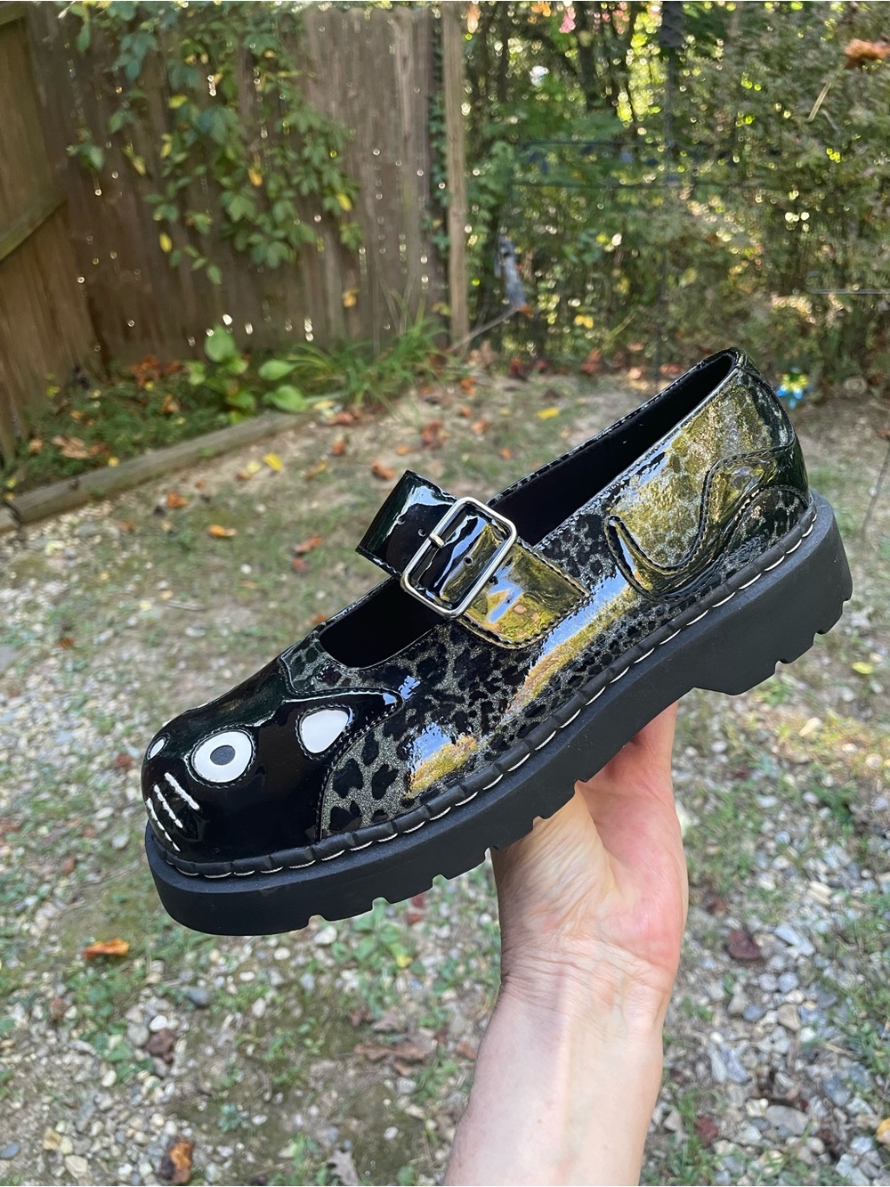 NWT T.U.K Kitty Leopard Print Platform Mary Jane Shoes Size 10 - Picture 12 of 15